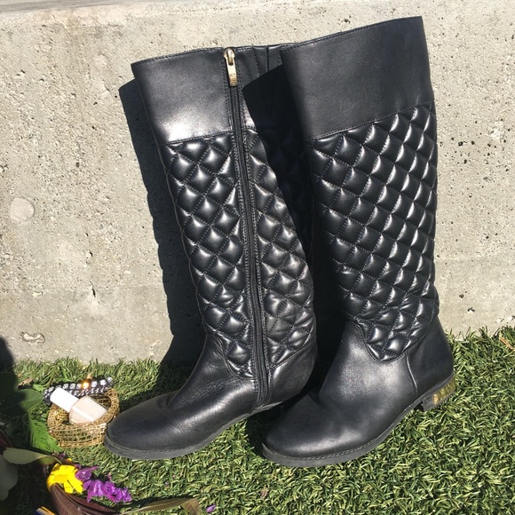 Vince Camuto Quilted Leather Boots - Picture 3 of 8